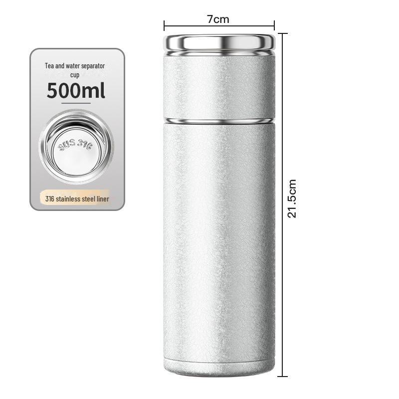 Compact 316 Stainless Steel Tea Infuser Thermos Cup - Portable Water Separation Design for Men and Women, Perfect Gift