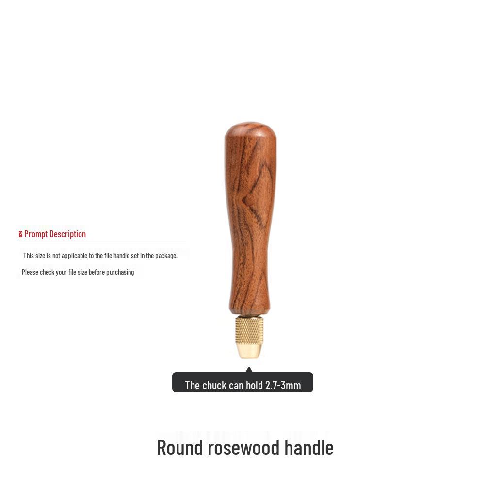 Rosewood Handle Titanium-Plated Diamond File Tool