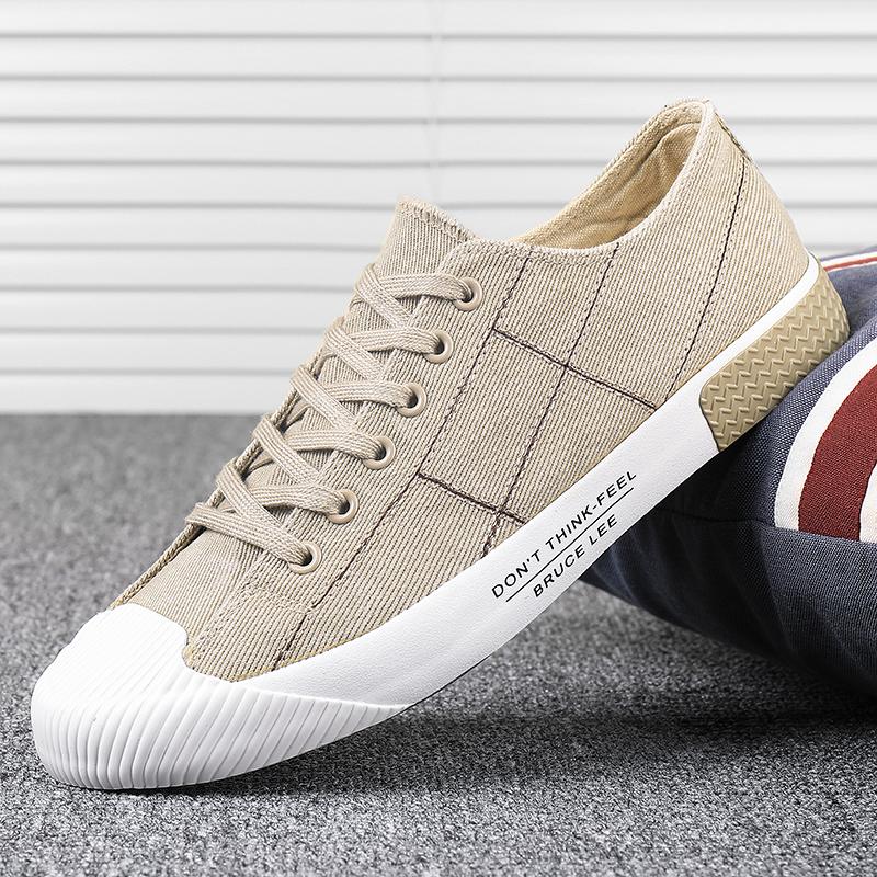 Original Green Men's Canvas Sneakers Fashion Casual Lightweight Espadrilles Men Breathable Lace-up Leisure Men Vulcanize Shoes