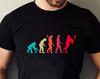 Evolution of Man Guitarist T-Shirt Funny Retro Singer Shirt Vintage Music Band T-Shirt Birthday Gift Family Presents Christmas Xmas Tee Tops