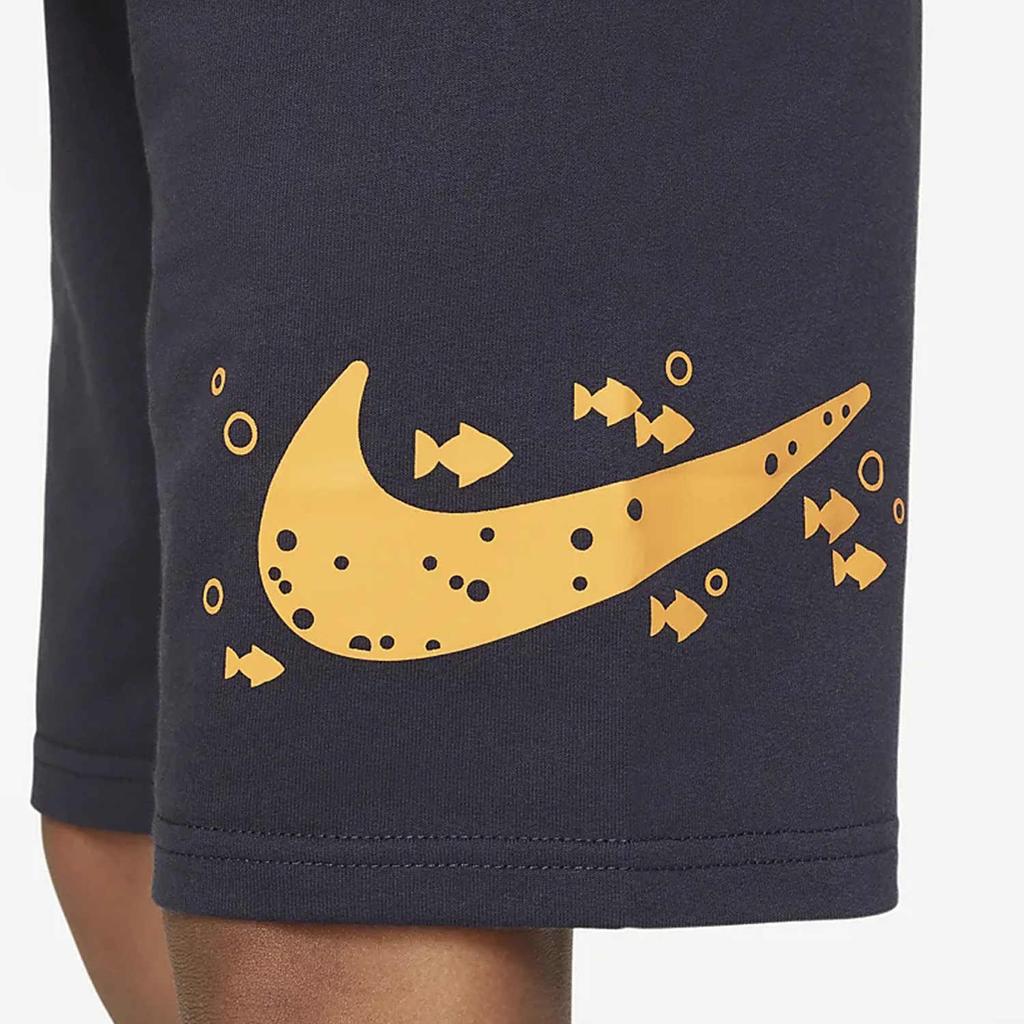 Nike Kids Sportswear Coral Reef Cartoon Pattern Logo Print Round Neck Short Sleeve T-Shirt And Shorts Set Kids sets FQ0552-015