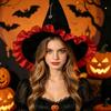 Lace Lolita Witch Hat Star Pendant Wizard Cap Party Props Halloween Hat  Cosplay Event