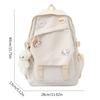 Nylon Large Capacity Bags Canvas Korean Style School Bag Sweet Badge Shoulder Backpack  Student