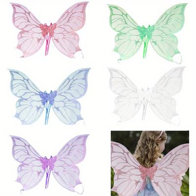 Magische Feenkostüm-Accessoires mit glitzernden Schmetterlingsflügeln Stilvolle schimmernde Schmetterlingsflügel für Themenpartys Verkleidung