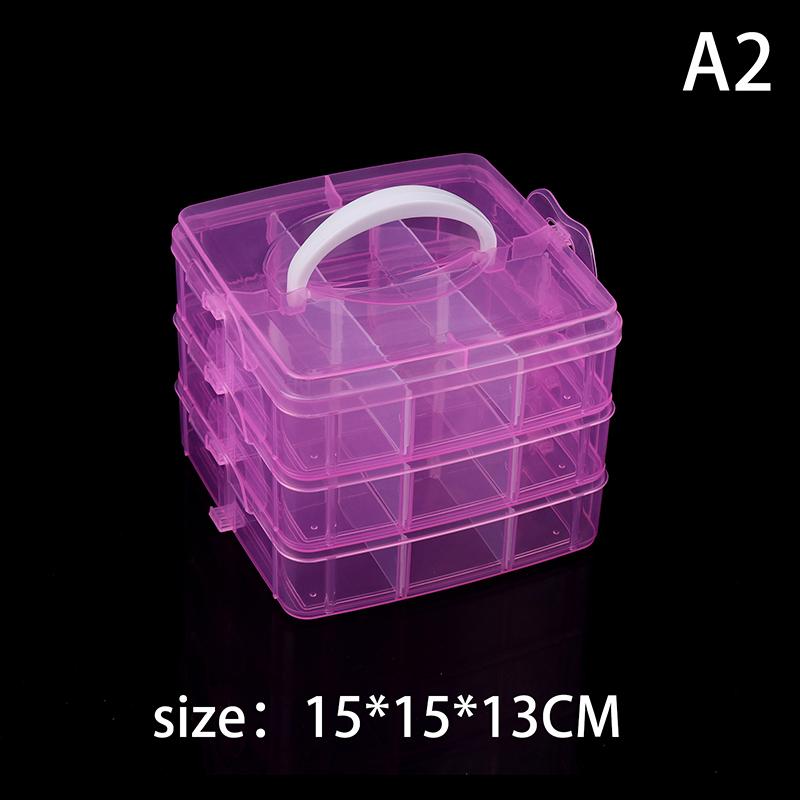 3 Layers Transparent Plastic Jewelry Storage Box Large-Capacity Finishing Box Necklace Ring Stud Earrings Box Ornament Box