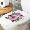 1/2pcs Purple Flower Wall Stickers Waterproof Toilet Sticker Decorative Door Toilet Cover Stickers Bathroom Vinyl Decals