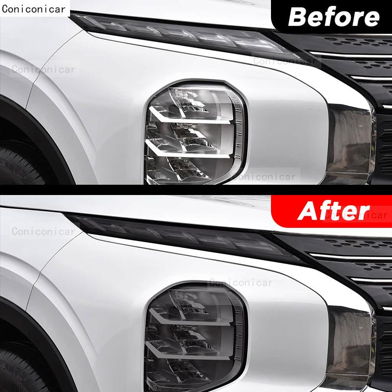 Car Headlight Tint Anti-Scratch Protective Cover Film Self Healing TPU Stickers For Mitsubishi OUTLANDER -2024 Accessories