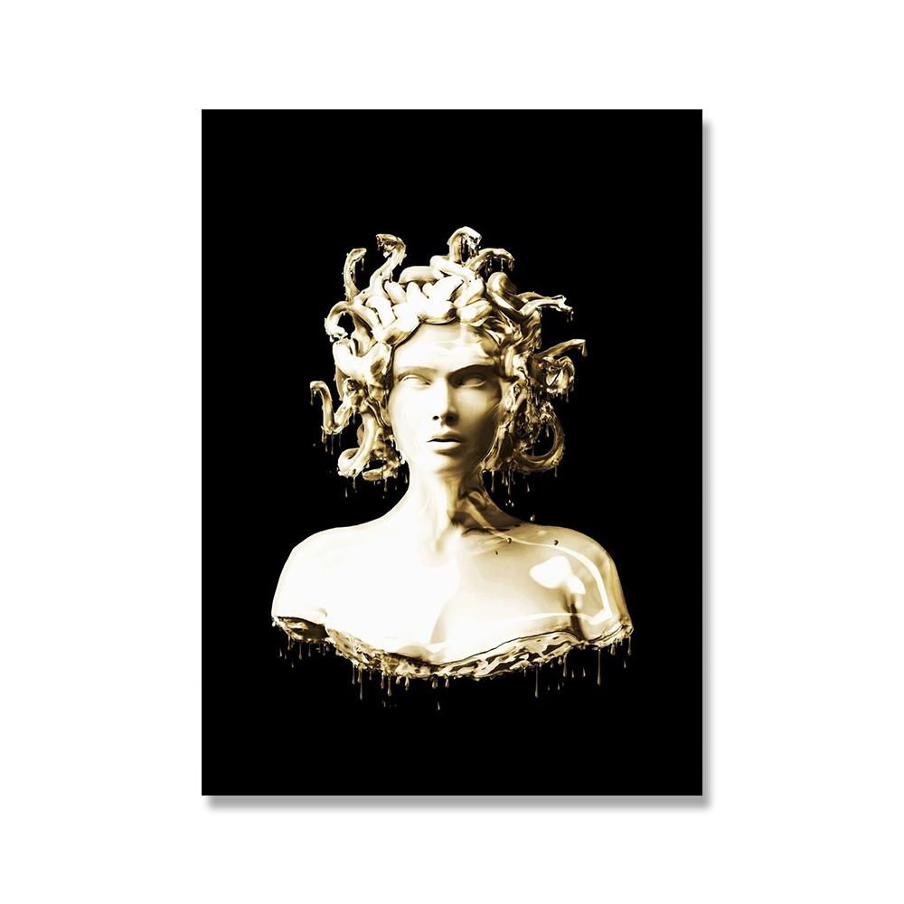 Black and White Marble Sculpture Art Prints Crying David Canvas Classical Painting Wall Posters Picture For Home Decoration