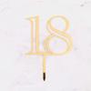 18 20 30 50th Acrylic Number Cake Topper For Adult Kid Happy Birthday Party Cake Decoration Wedding Anniversary Gold Cake Topper