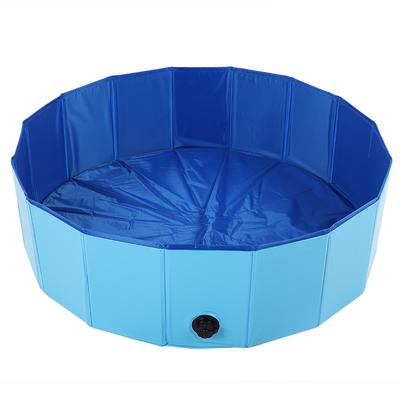 Hundepool Faltbare Haustier-Badebecken Haustierbad Schwimmbecken Badewanne für Hunde Katzen TiereBlau L