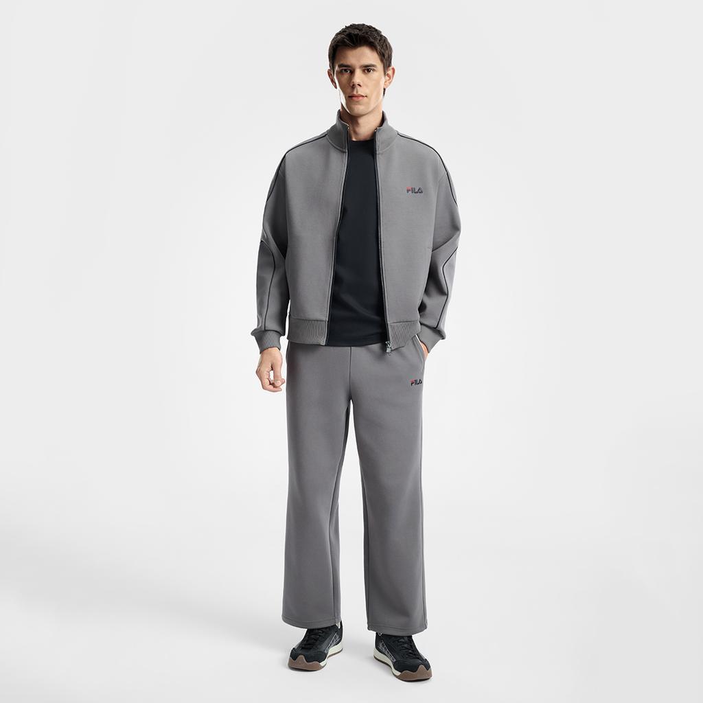 Fila Tennis Fashionable Personality Trend Classic Retro Sports Casual Versatile Comfortable Loose Knit Jacket Men Jacket Dark-Reef-Gray A11M613515FDY