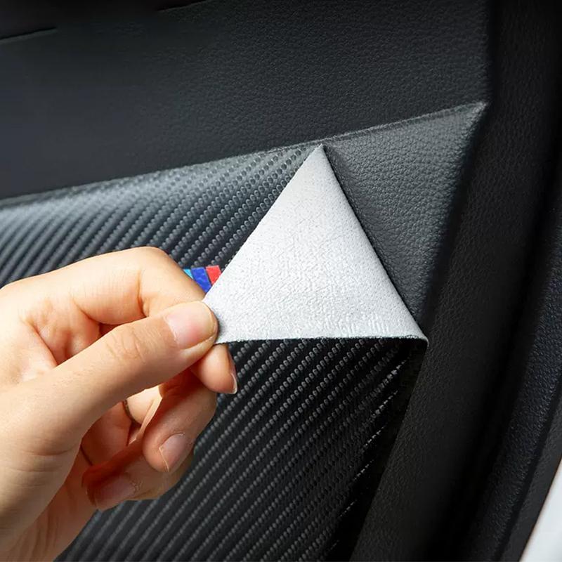 For MG 4 MG4 EV Mulan 2024 Carbon fiber patterned leather door anti kick protection pad