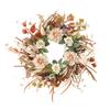Lifelike Silk Flower Wreath with Foliage Charming Artificial Flower Wreath Adornment for Festive Celebrations or Events