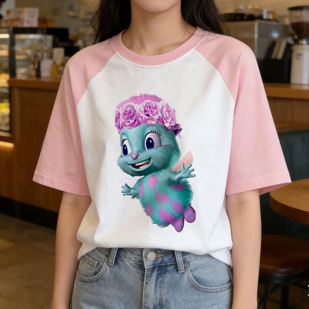 Bibble t-shirt female kawaii Psychedelic Trendy Colorful Comfortable top tees University women Psychedelic Digital kawaii XS