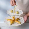 Ruhan Light Luxury Ceramic Crown Fruit Plate