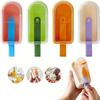 4pcs Silicone Popsicle Molds, Homemade Popsicle Mold Set, BPA Free Ice Cream Maker, 4pcs Reusable