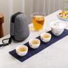 Yangzhi Jade Quick Dehua White Porcelain Brewing Gaiwan Portable Outdoor Travel Tea Set One Pot Three Cup