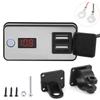 12V Motorcycle Dual USB Charger Digital Display Universal Waterproof Power Supply for Phone Tablets GPS