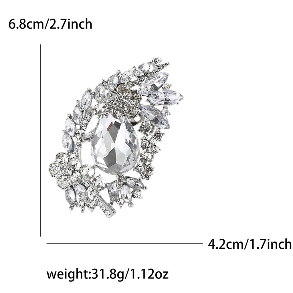 Mode Kreative Legierung Strass Mittelgroße Glasbrosche Exquisite High-End Damenbekleidung Korsage Schmucknadel