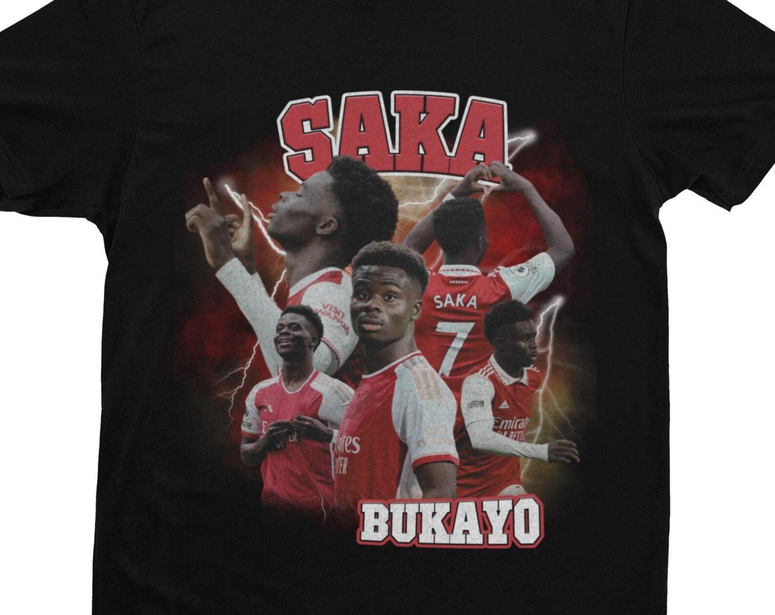 Bukayo Saka Homage | Arsenal T Shirt | AFC | Football | Soccer | Arsenal Fan | Arsenal Gift L