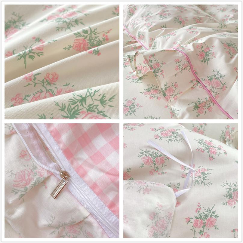 1pc Ruffles Duvet Cover Pure Cotton Comforter Cover Floral Style Bed Covers housse de couette Girls Quilt Cover (No Pillowcase)