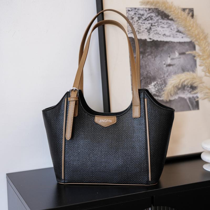 Premium bag women's new fashion versatile retro shoulder bag large capacity commuter tote bag