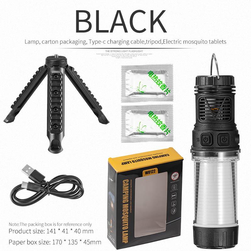 Rechargeable Mini Mosquito Repeller Portable Camping Lamp Magnetic Design Outdoor Backpacking Lighting LED Flashlight with Tripo