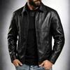 Autumn D Fashion Simple Leather Jacket Casual Versatile Windproof Breathable Cardigan Leather Jacket