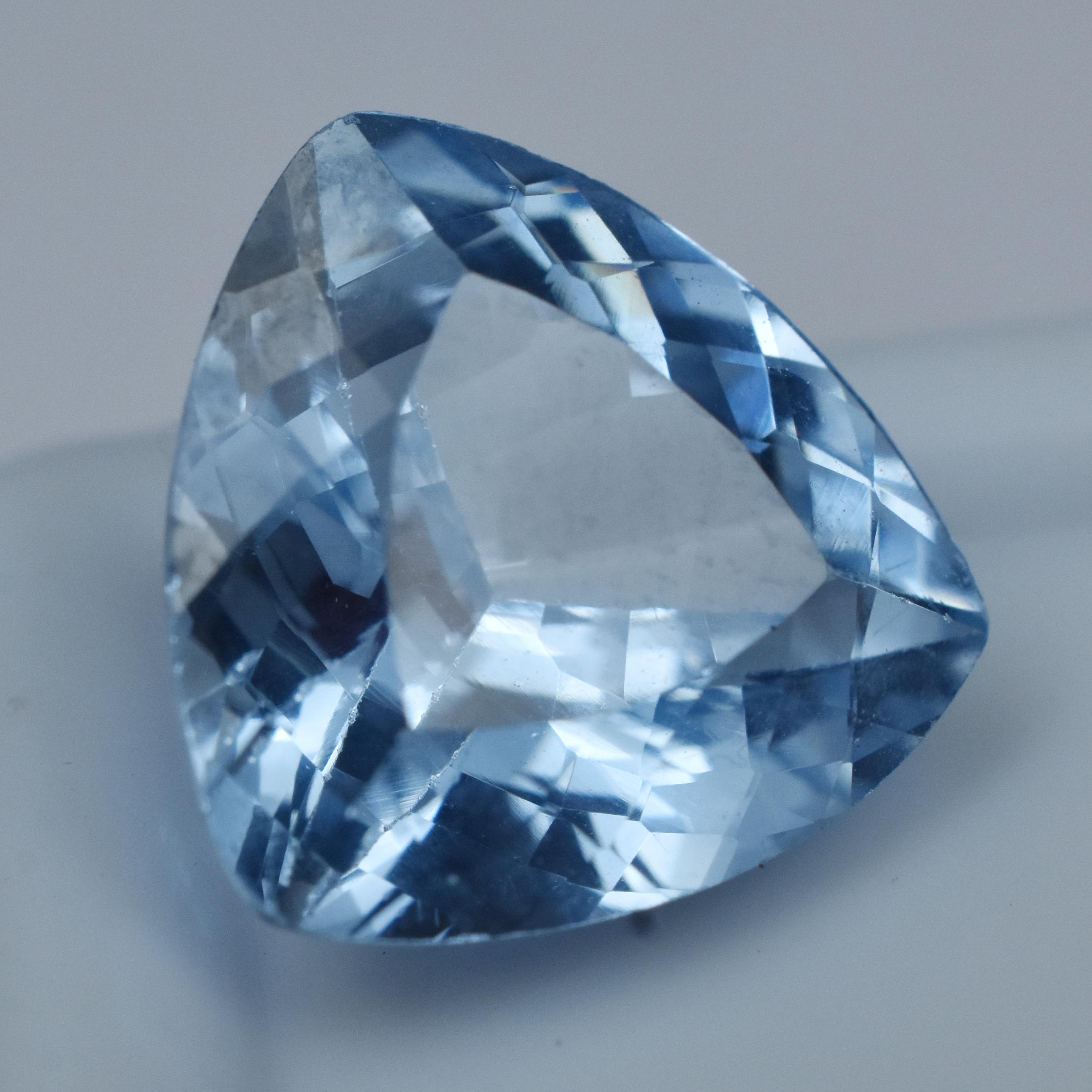 

Natural Blue Sapphire 3.80 Carat CERTIFIED Trillion Cut Rare Loose Gemstone AR-2975-S 9.7 mm approx синій