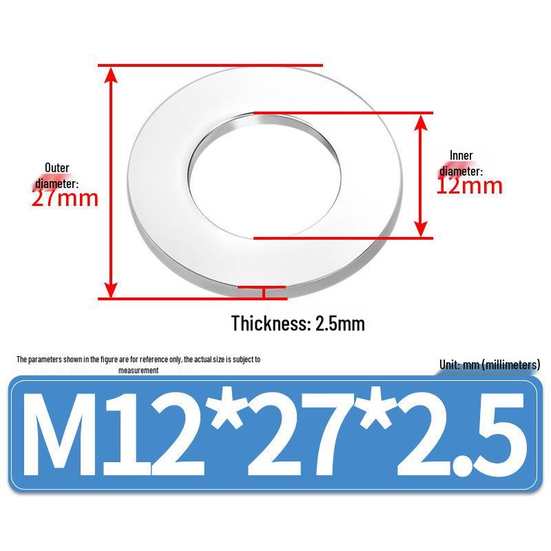 Jin Juntai Thick & Thin Stainless Steel Flat Washer, Round M10-M36