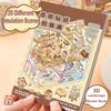 20Pcs/Book Capybara Miniature Scene 3D Stickers DIY Notebook Sticker  Children Gift