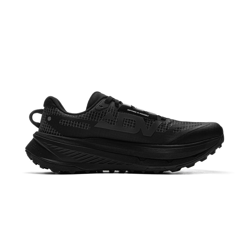 New LiNing De Lu Cushioning, Slip Resistant, Abrasion Resistant, Rebound Low Top Trail Running Shoes Men's Black ARNV009-6