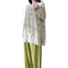 Cotton and silk pajamas women's spring, autumn and summer cotton and silk high-end sense new Chinese style national style can be worn outside holiday