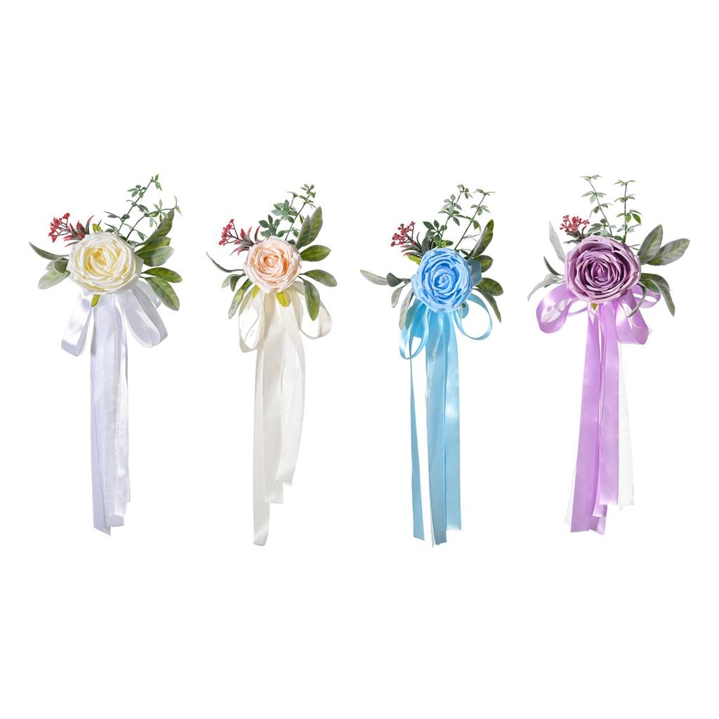 Rustic Wedding Chair Flower Chair Decorations Wedding Ceremony Aisle Decoration for Celebration Holiday Parties Ceremony Dining