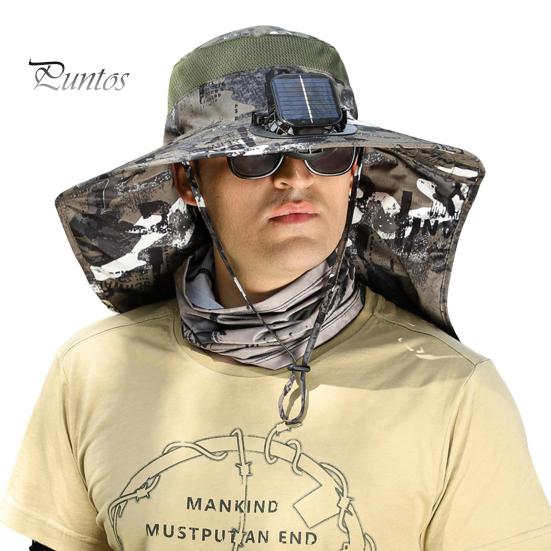 

Сонячний вентилятор з широкими полями Сонцезахисний капелюх Зарядка через USB Сонячний вентилятор Кришка для активного відпочинку Сонцезахисний крем Охолоджуючий капелюх B