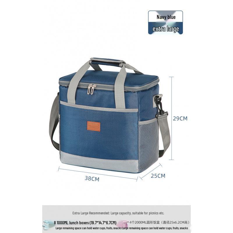 Insulated Food Delivery Bag with Ice Pack for Camping, Home, or Car Cooling