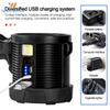 P50 Portable Handheld Led Flashlight Searchlight Spotlights With COB Light Solar Panel Type-C Charging Torch for Hunt,Outdoors