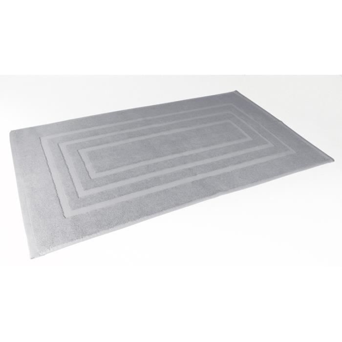 Tapis de bain - LIGNE DOUCEUR - VITAMINE - 50 x 85 cm - Gris - 100% coton éponge