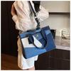 Denim Handbag Bag Women's New Fashion Contrasting Color Splicing Shoulder Messenger Bag Commuter Casual Tote Bag