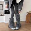 Winter Warm Furry Leg Warmers Y2K Lolita Girls Foot Cover JK Janpanese Stockings Winter Warm Thickened Harajuku Loose Long Socks