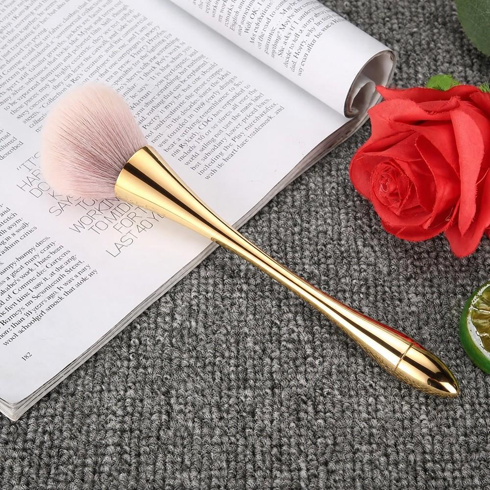 Large Size Nail Dust Brush Gold Nail Cleaning Brush Cleaning Brush Nail Art Brush  Salon Use
