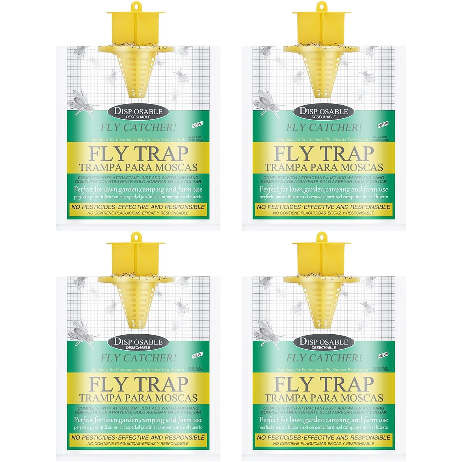 

Попрощайтесь с надоедливыми мухами с помощью уличной сумки, натуральные предварительно приманенные одноразовые предварительно приманенные сумки для эффективной борьбы с мухами, 4 комплекта One Size