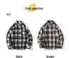 2025 Men's Plaid Woolen Shirt Jacket - Fashionable Loose-Fit Plus Size Autumn Casualwear