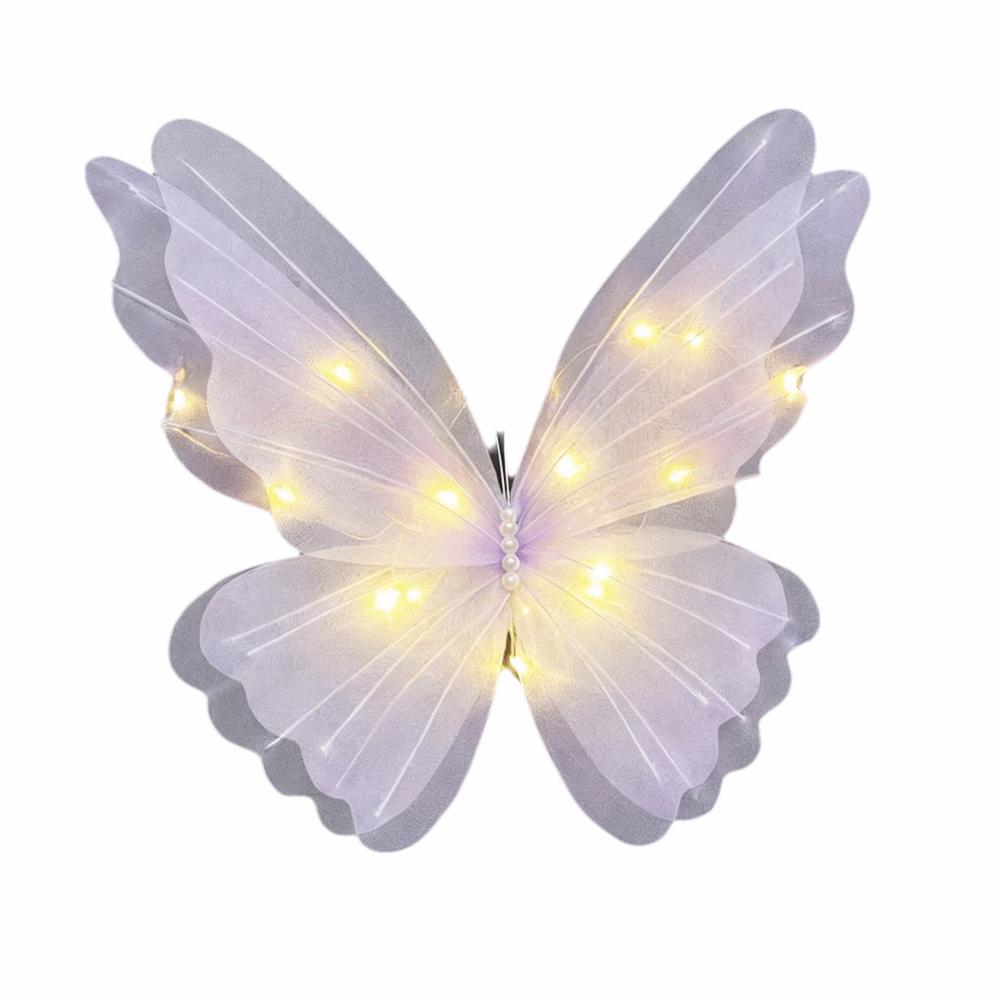 50CM Sparkling Yarn Flower Silk Material Colorful Luminous Decoration Artificial Fake Flowers Butterfly Strip Light