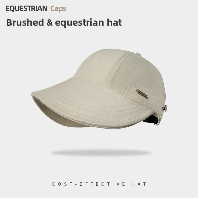 Drying Quick Equestrian Hat With Wide Brim And Solid Color Design For Daily