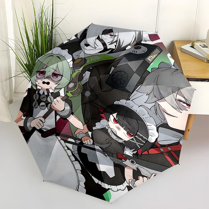 

1pc Rainbow Six Siege Outdoor Umbrella - Automatic Opening/Closing, Portable 3-Fold Design with 8-Bone Iron Frame, Perfect Gift for Fans, Travelers, D