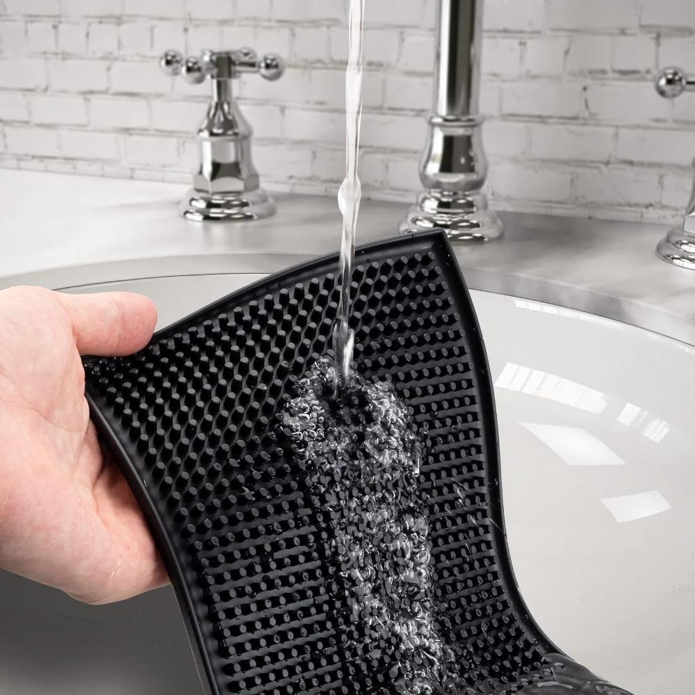 Rubber Bar Coasters Coffee Bar Mats Non Slip Mats Heat-resistant Drain Mats PVC Heavy Duty Anti-slip Suitable for Bartenders