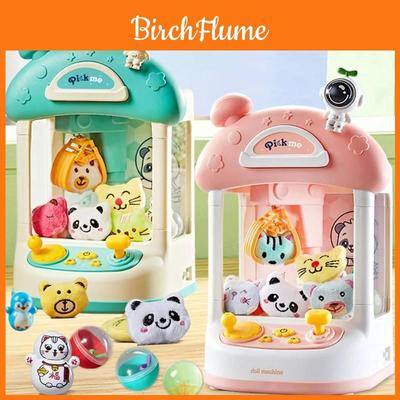 Colorful Mini Coin Operated Claw Machine Toy For Kids With Adorable Plush Toys And Capsules