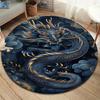 Various Dragons Round Area Rug,Carpet Rug for Living Room Bedroom Sofa Playroom Decor,Non-slip Floor Mat