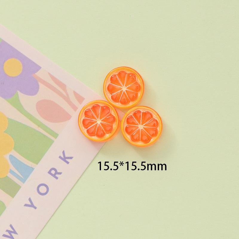 10Pcs Assorted Resin Fruit Decor Pieces Cute Strawberry Lemon Watermelon for DIY Scrapbook Kids Handcraft Projects
